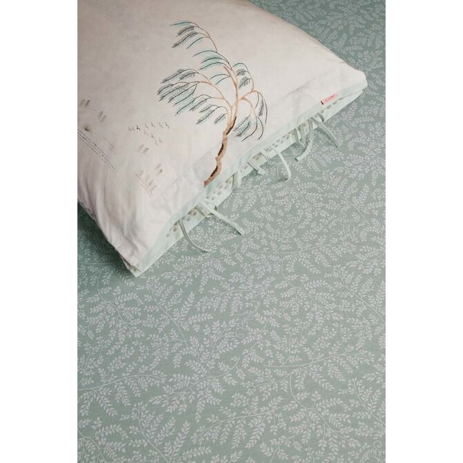 Pip Studio Leafy Hoeslaken - Groen 80/90 x 200/210/220 cm Hoek hoogte: 30 cm