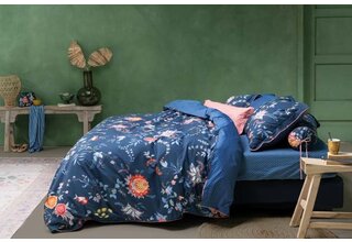 Pip Studio Flower Festival Housse de couette - Bleu foncé 260 x 200/220 cm