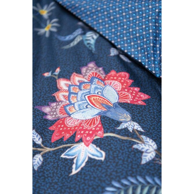 Pip Studio Flower Festival Housse de Couette - Bleu Foncé 260 x 200/220 cm