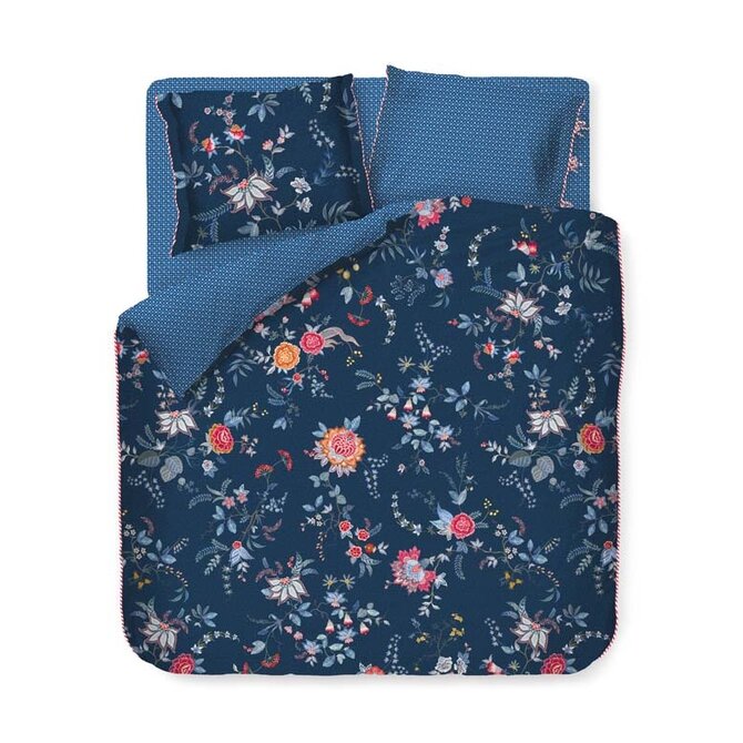 Pip Studio Flower Festival Housse de Couette - Bleu Foncé 260 x 200/220 cm