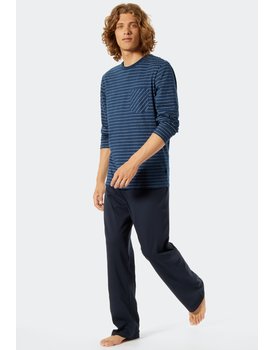 Schiesser Pyjama lang blue 176951 52/L