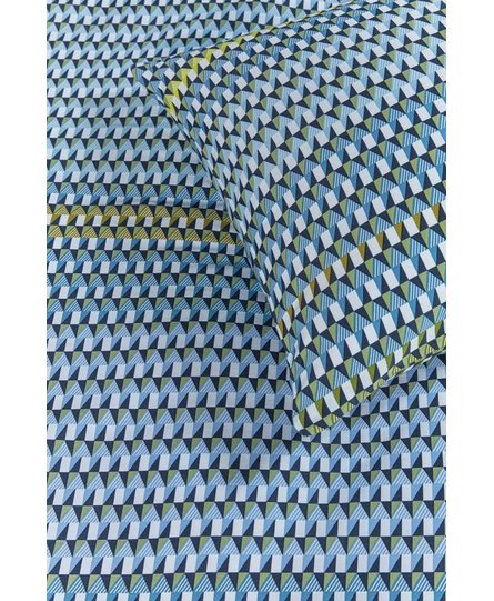 Kardol Rhythm Dekbedovertrek - Blauw Groen 200 x 200/220 cm