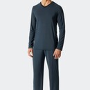 Schiesser Schiesser Pyjama long bleu foncé 176698 48/S