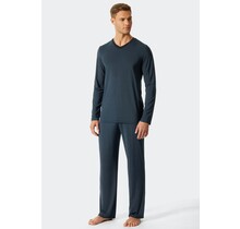 Schiesser Pyjama long bleu foncé 176698 48/S