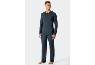 Schiesser Pyjama long bleu foncé 176698 48/S