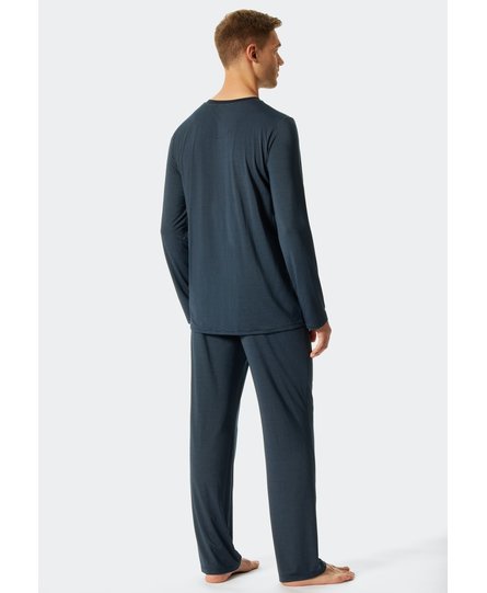 Schiesser Pyjama lang dark blue 176698 48/S