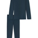 Schiesser Schiesser Pyjama long bleu foncé 176698 48/S