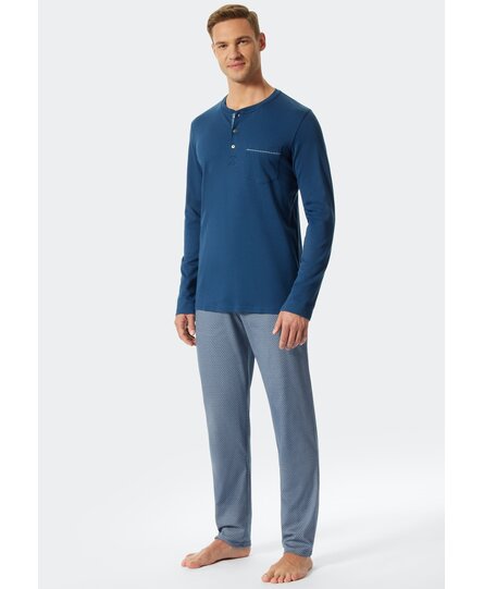 Schiesser Pyjama lang blue 176684 54/XL