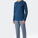 Schiesser Schiesser Pyjama lang blue 176684 52/L