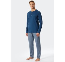 Schiesser Pyjama lang blue 176684 52/L