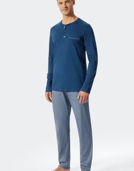 Schiesser Pyjama lang blue 176684 52/L