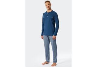 Schiesser Pyjama lang blue 176684 52/L
