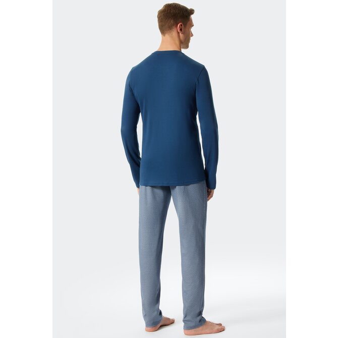 Schiesser Pyjama lang blue 176684 52/L