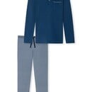 Schiesser Schiesser Pyjama lang blue 176684 52/L