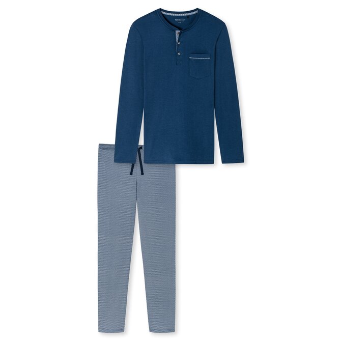 Schiesser Pyjama long bleu 176684 52/L