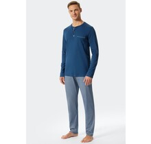 Schiesser Pyjama long bleu 176684 50/M