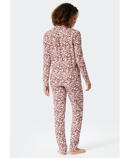 Schiesser Pyjama lang plum 176996 44/XXL