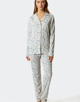 Schiesser Pyjama lang light blue 176996 40/L