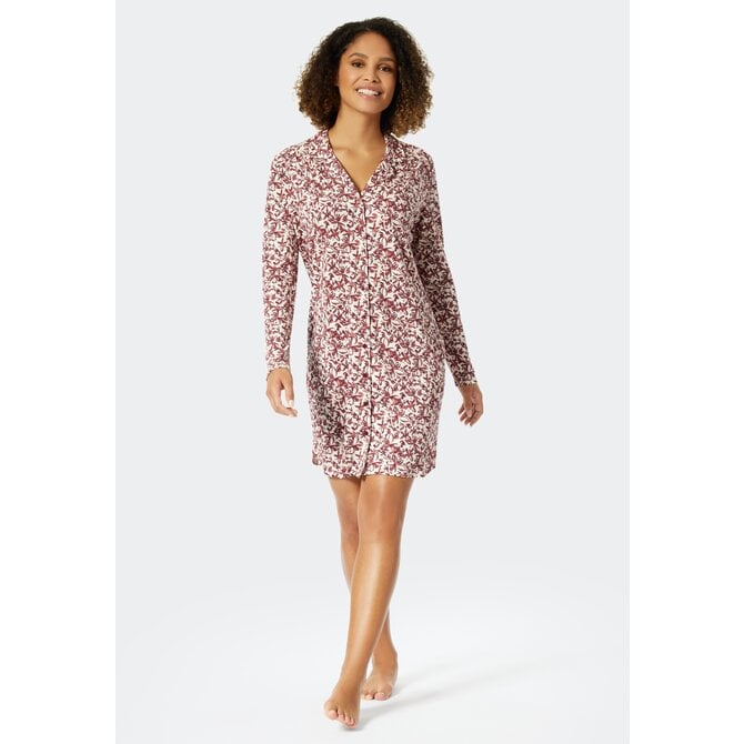 Schiesser Nightshirt manches longues prune 176995 40/L