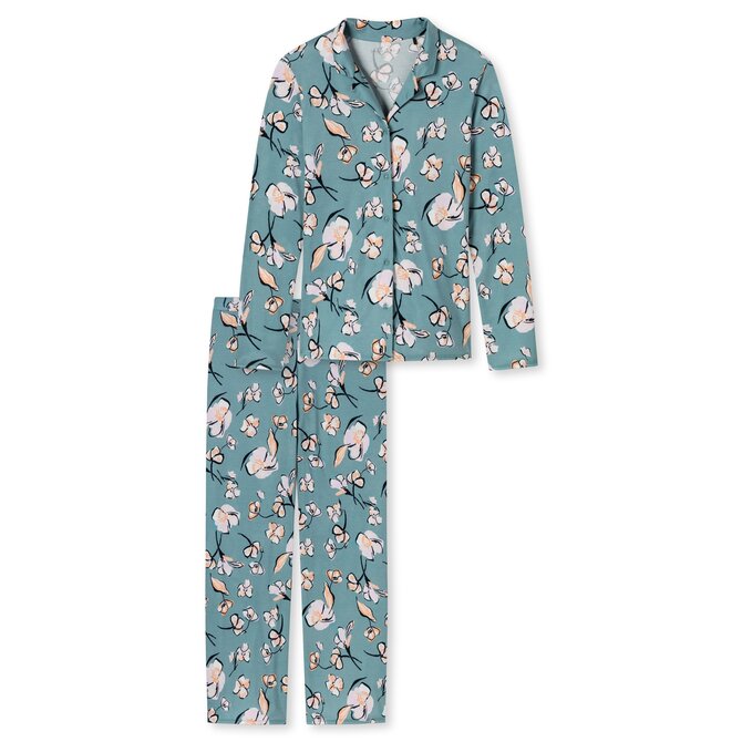 Schiesser Pyjama long gris bleu 176983 38/M Schiesser Pyjama long gris bleu 176983 38/M
