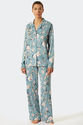 Schiesser Pyjama long gris bleu 176983 38/M