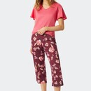 Schiesser Schiesser Pyjama 3/4, korte mouw plum 176982 44/XXL