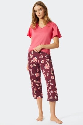 Schiesser Pyjama 3/4, manches courtes prune 176982 44/XXL