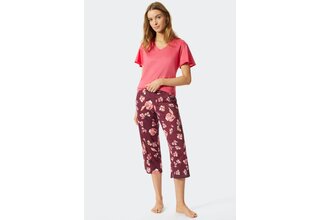 Schiesser Pyjama 3/4, korte mouw plum 176982 44/XXL