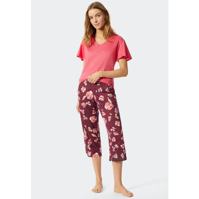 Schiesser Pyjama 3/4, korte mouw plum 176982 44/XXL