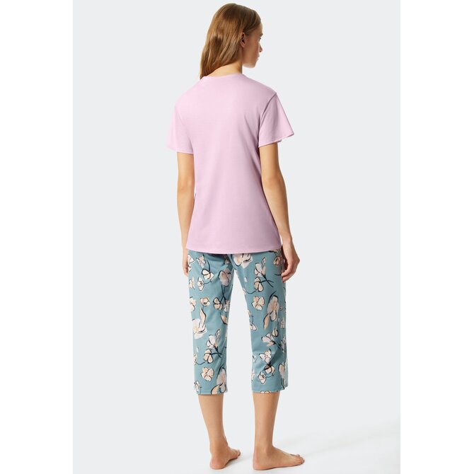 Schiesser Pyjama 3/4, manches courtes gris bleu 176982 42/XL