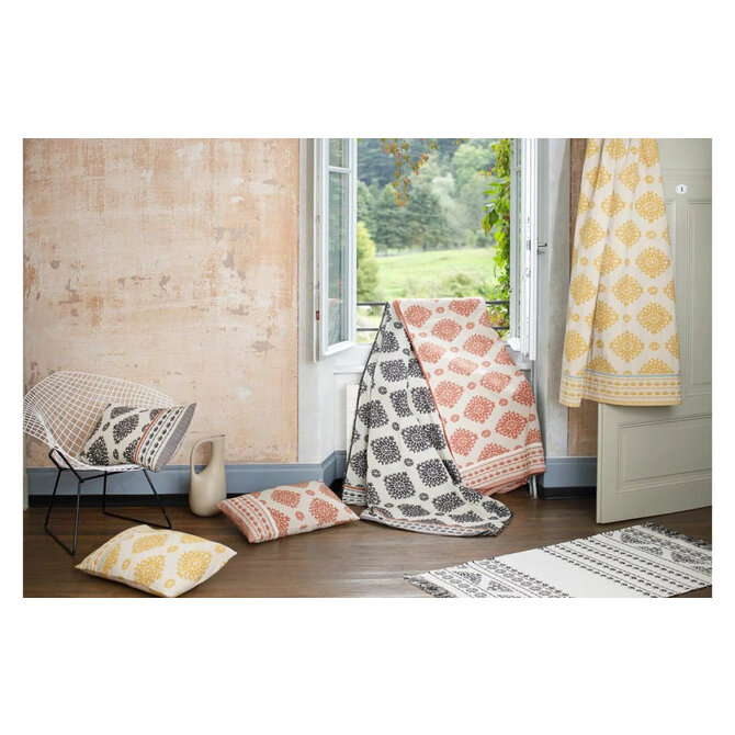 David Fussenegger LINO Linnenplaid "Häkelmuster" anthrazit 200x135cm