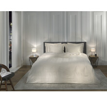 Heckett & Lane Diamante Housse de Couette 240x200/220 Blanc Cassé