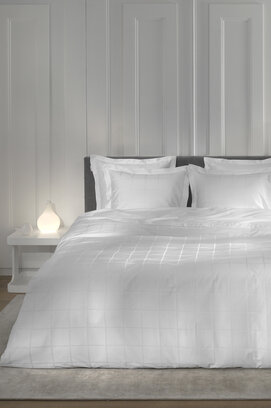 Heckett & Lane Diamante Housse de Couette 200x200/220 Blanc