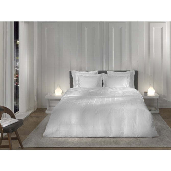 Heckett & Lane - Housse de couette Diamante 240x200/220 White