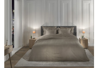 Heckett & Lane - Housse de couette Diamante 240x200/220 Taupe Grey