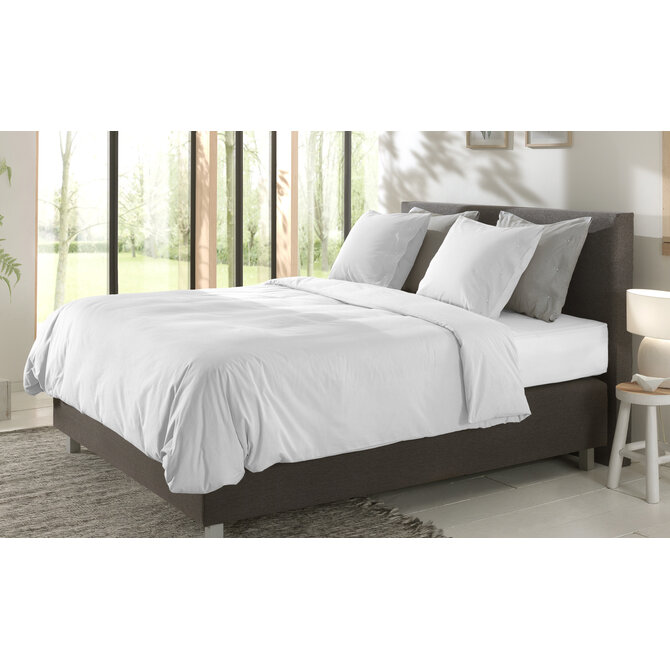 Jaune Chambray Housse de couette 140x200/220 Blanc