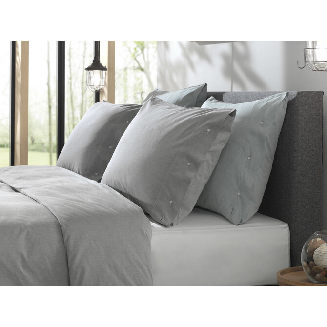 Jaune Chambray Housse de couette 240x200/220 Gris foncé