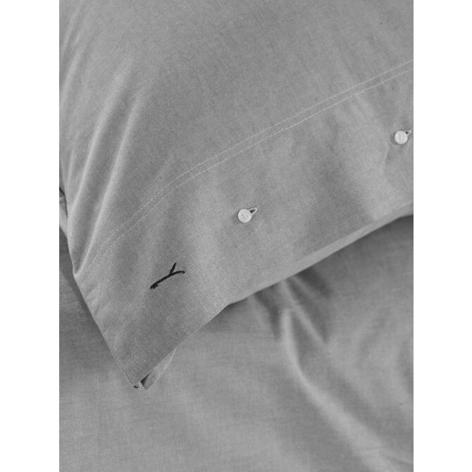 Jaune Chambray Housse de couette 240x200/220 Gris foncé