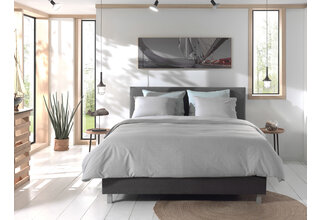 Jaune Chambray Housse de couette 140x200/220 Gris foncé