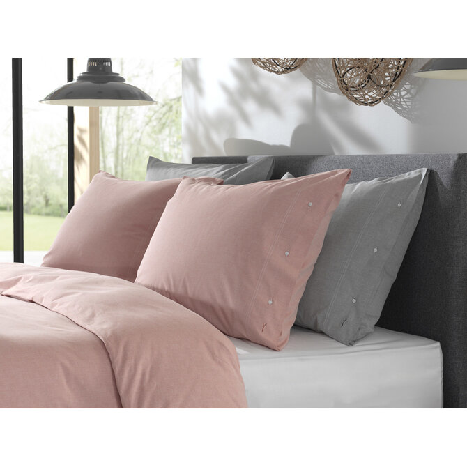 Yellow Chambray Dekbedovertrek 140x200/220 Mandarin Red