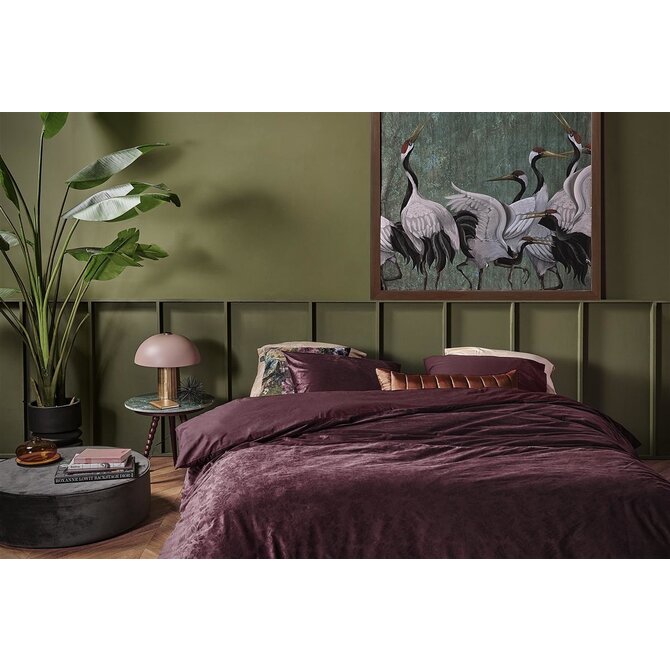 At Home by Beddinghouse Forgotten Dekbedovertrek - Aubergine 240x200/220 cm At Home by Beddinghouse Forgotten Dekbedovertrek - Aubergine 240x200/220 cm