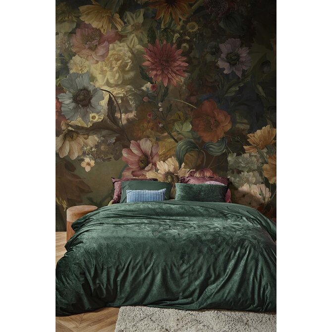 At Home by Beddinghouse Plants Dekbedovertrek - Green 140x200/220 cm