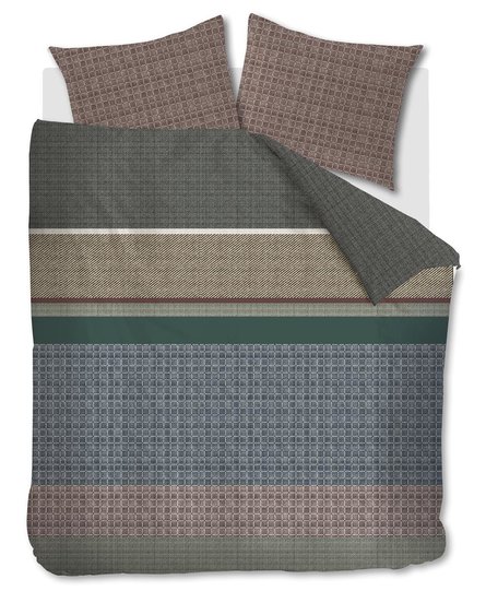 Beddinghouse Birger  Dekbedovertrek - Olive Green 200x200/220 cm