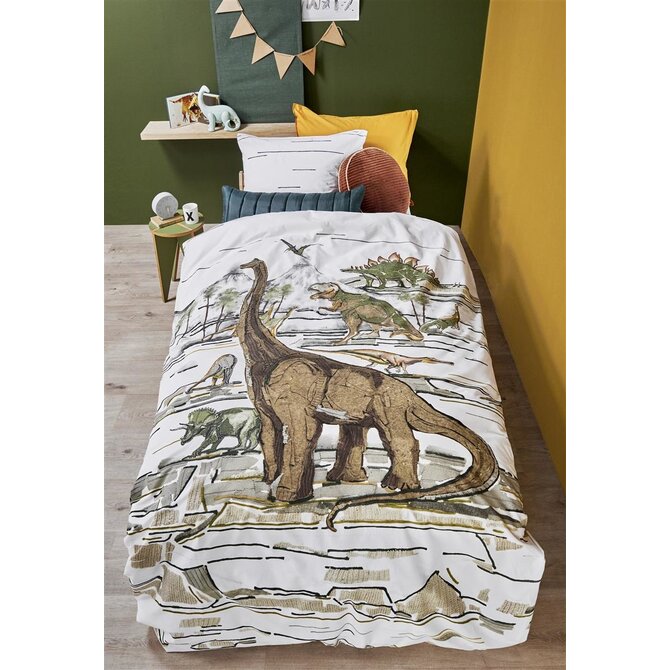 Beddinghouse x Hanneke de Jager Dinosaurs  Natural 140 x 200/220 cm