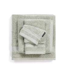 Marc O'Polo Melange Washandje Green/Off White 16x22