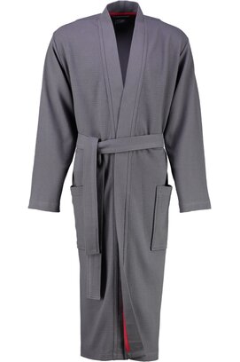 Cawö 816 Heren kimono badjas - anthrazit-72  54/56