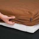 Essenza Essenza Minte drap-housse 90x200 Cuir brun