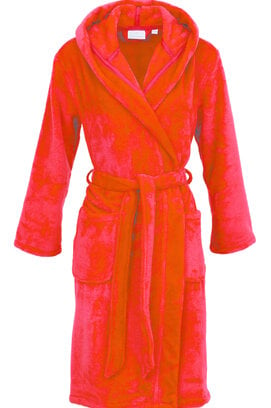 Carl Ross Ladies Bathrobe Fleece Second Life deep red 40/42