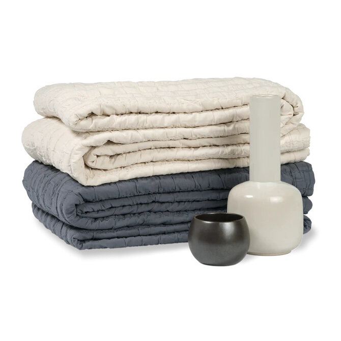 Vandyck PURE 64 G.DYED Couvre-lit 260x260 cream tan