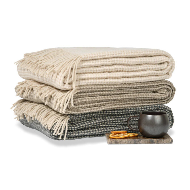 Vandyck HOME 95 PLAID couvre-lit 160x260 crème tan